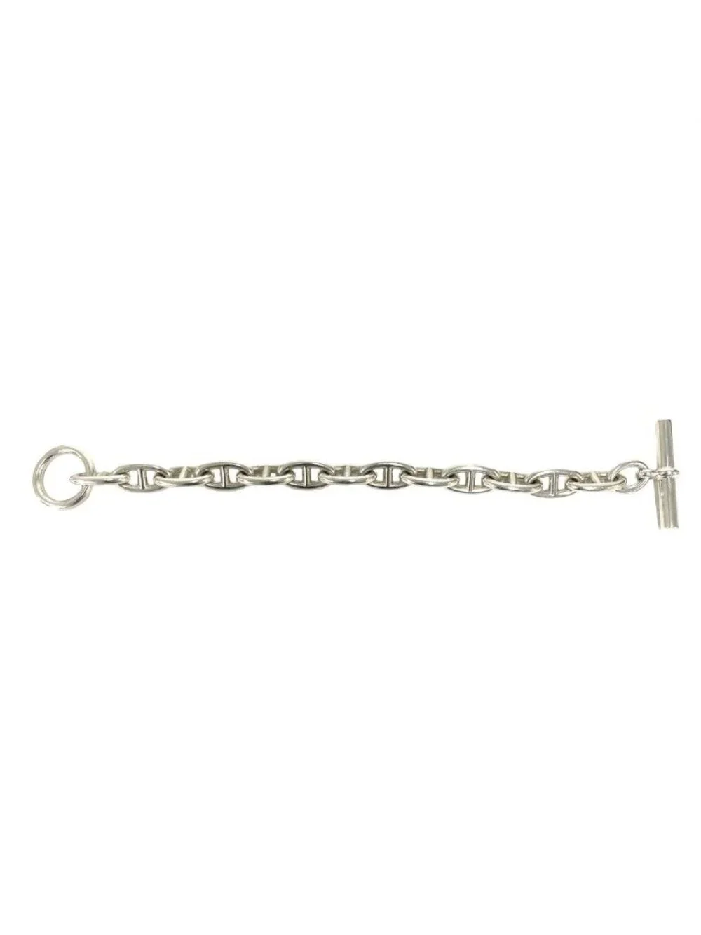 Hermes Chaine D'ancre GM 13 Frame Bracelet 925 Sterling Silver